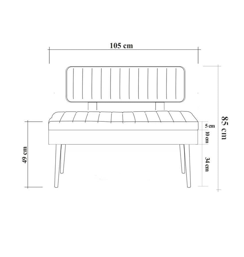 Barthelemy, Panca Peso Supportato 150 kg, 105x40x85h cm Marrone Quercia