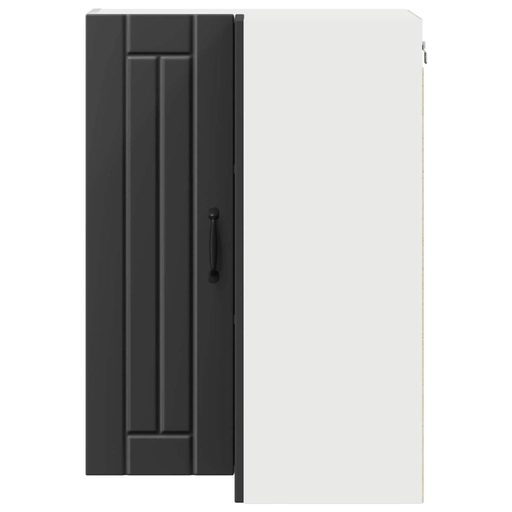 Mobile da cucina moderno e funzionale con pratico spazio di archiviazione 57 x 57 x 80 cm in legno ingegnerizzato nero 02_0054093