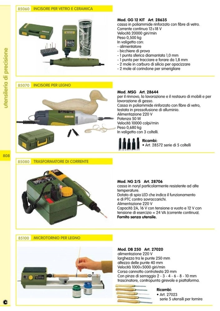 1pz proxxon 27023 serie 5 bedani per tornio cod:ferx.41412