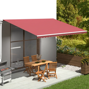 Tessuto di Ricambio per Tenda da Sole Rosso Borgogna 5x3,5 m 311972