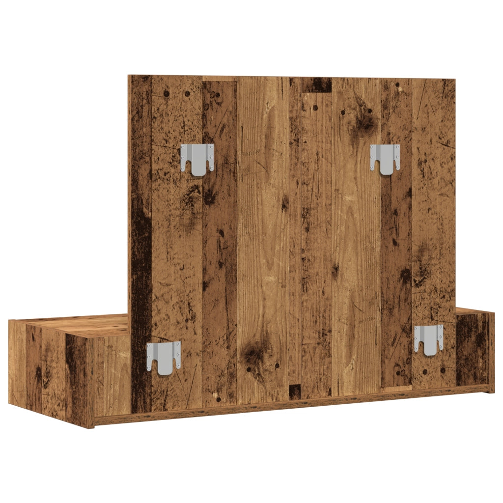 Tavolo da Toeletta Appeso - Legno Vintage - 100x40x70 cm