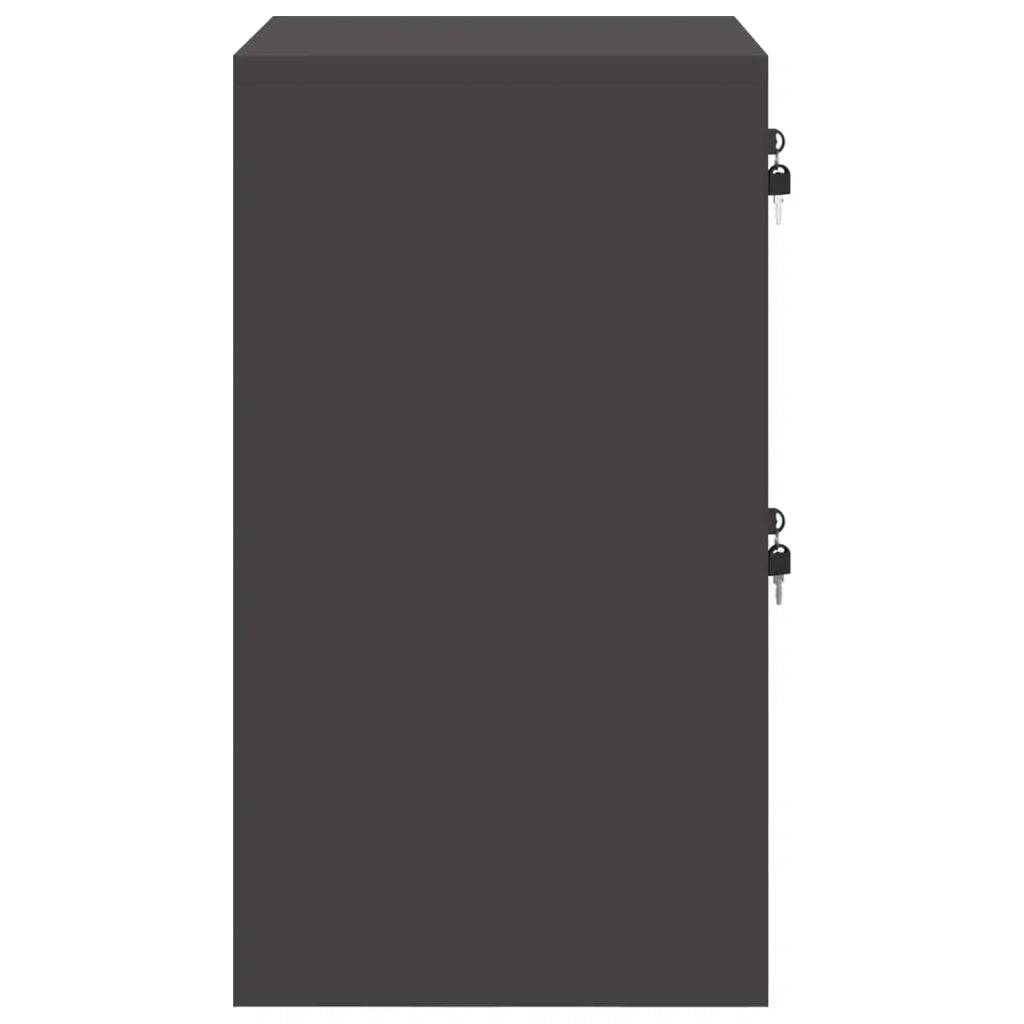 Armadio per File con cassetto Nero 45,5 x 42 x 74,5 cm
