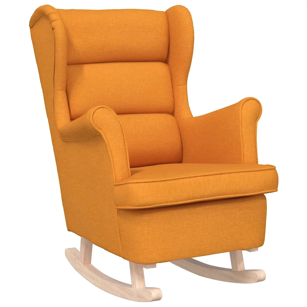 Sedia a Dondolo Giallo Scuro 74x90x102 cm in Tessuto 4016928