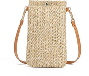 Borse a tracolla per donna, borse casual per telefono cellulare, borse a tracolla corrispondenti - Borsa da spiaggia per donna - Borsa per telefono cellulare verticale e semplice - Beige