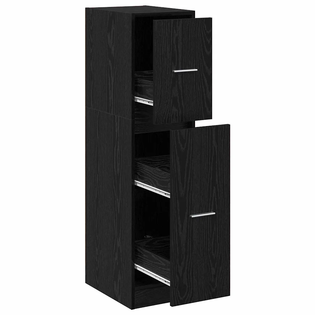 Armadio da Apoteca Rovere nero 30 x 41 x 118 cm 869002