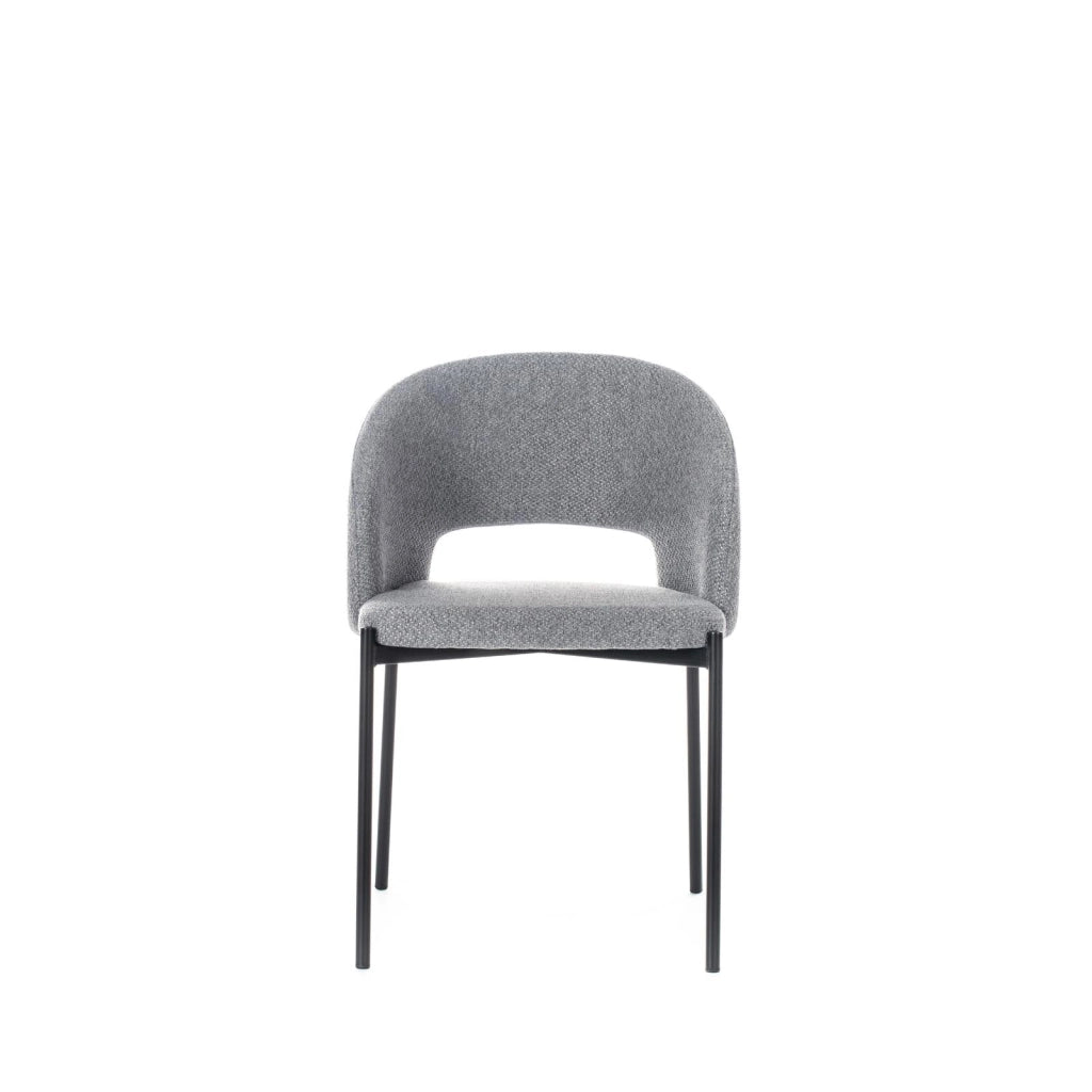 Set  Sedie 52x55,5xH78,5 cm in Tessuto Greta Grigio Chiaro