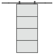 Porta Scorrevole con Ferramenta 90x205cm Vetro ESG Alluminio