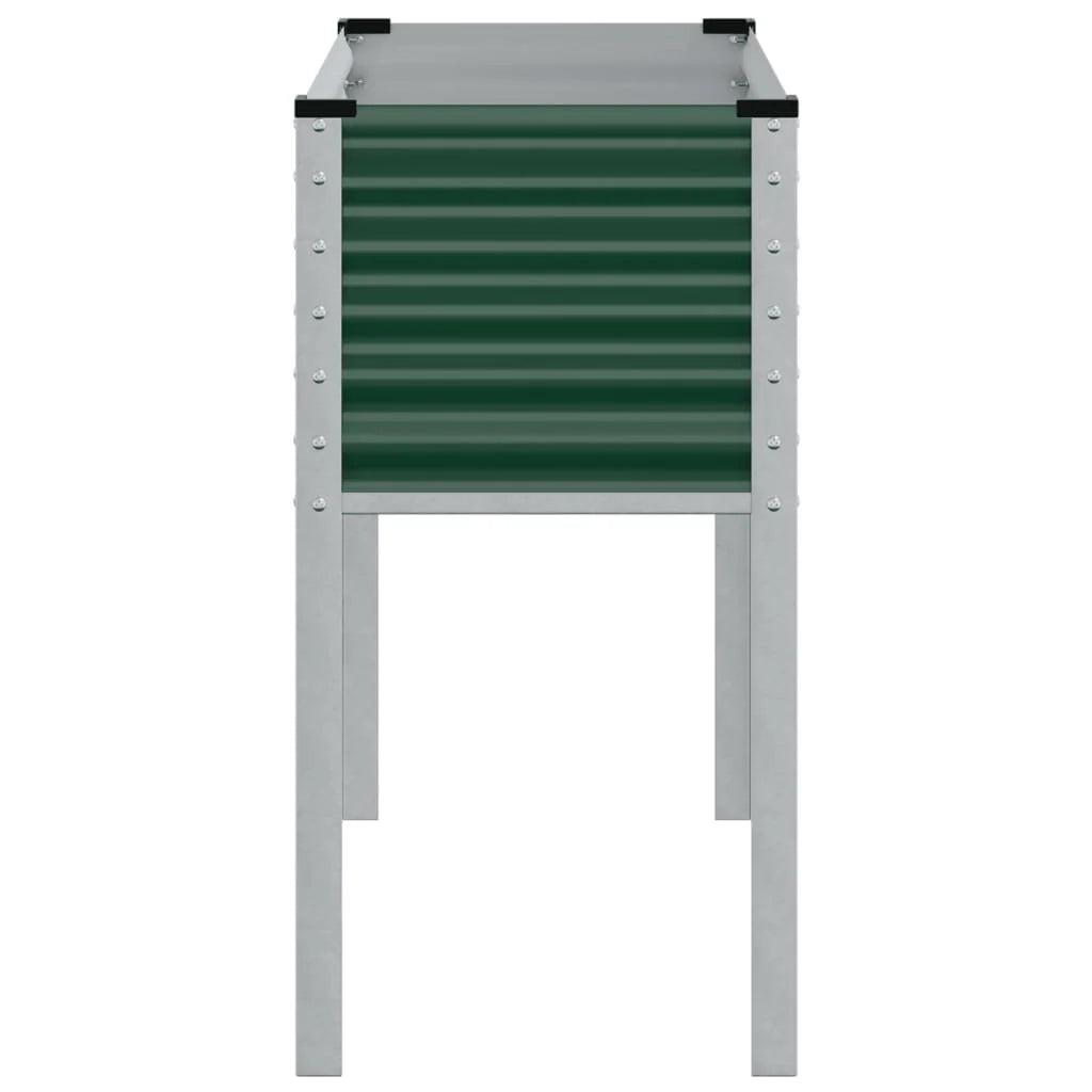 Fioriera rialzata per piante e fiori terrazza giardino 100 x 41 x 90 cm acciaio verde 02_0037274