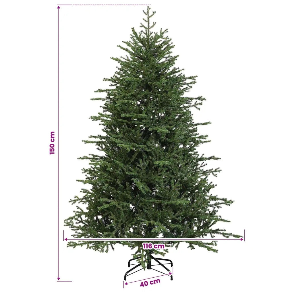 Albero di Natale Artificiale con Rami Pieghevoli 150 cm 150 LED 3465498