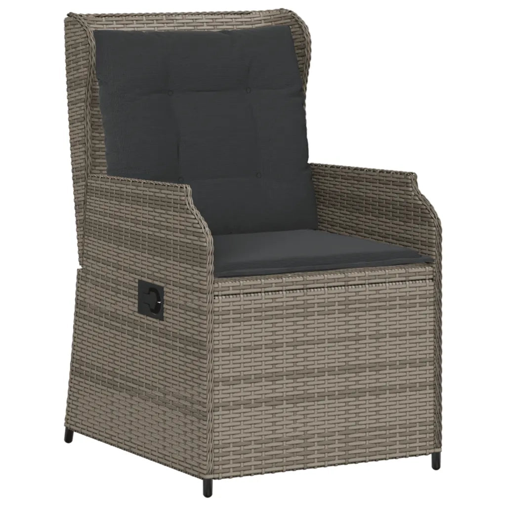 Set Divani da Giardino 5 pz con Cuscini in Polyrattan Grigio 3262734