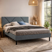 Morpheus, Letto Matrimoniale Dimensione Materasso 160x190 cm, Grigio Tortora\
