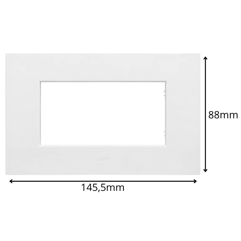 Placa in tecnopolimero smart easy s44 per serie civile *** colore bianco opaco, numero posti 7 moduli, confezione 1