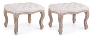 Set 2 Sgabelli Poggiapiedi 53x42x38h cm Diva Naturale