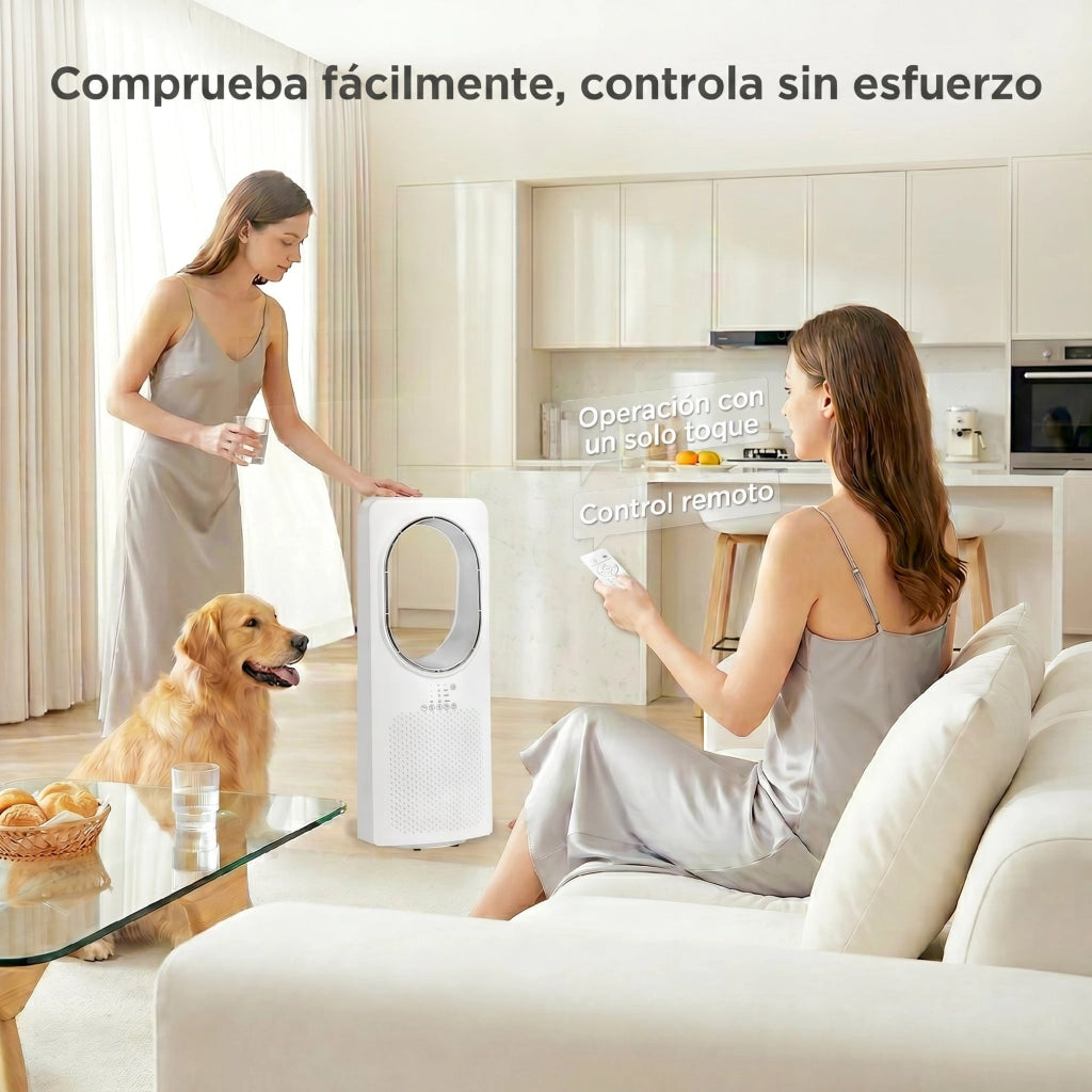 Ventilatore Torre Senza Pale Telecomando Oscillazione 45¡ã 3 Velocit¨¤ 3 Modi Timer 15H ¨C zephmum ¨C Bianco