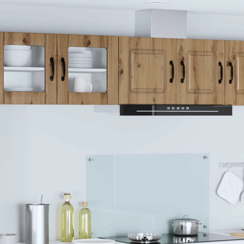 Pensile da cucina | Mobile in vetro da parete LUCCA 2 pz Rovere Artigianale