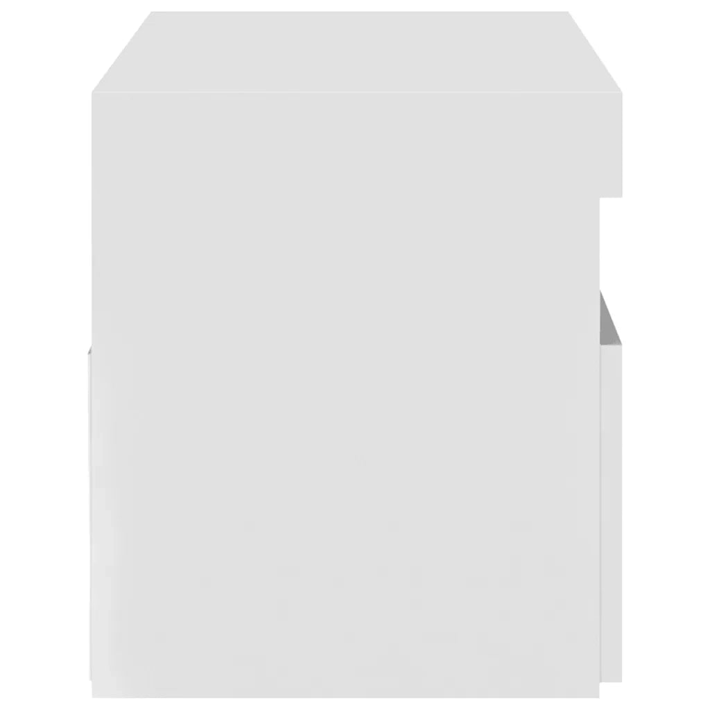 Mobile Porta TV con Luci LED Bianco Lucido 75x35x40 cm 804403