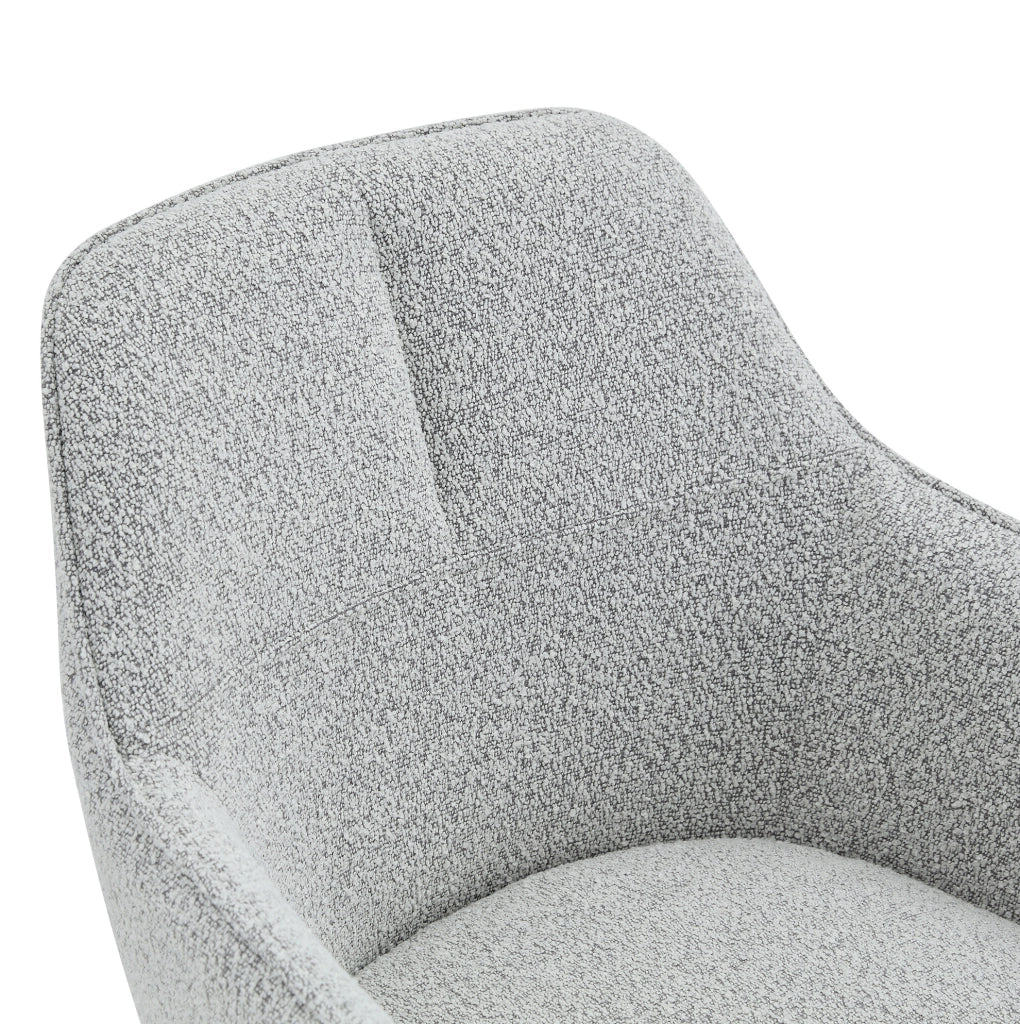Set 2 sedie da pranzo girevoli 360° in tessuto grigio