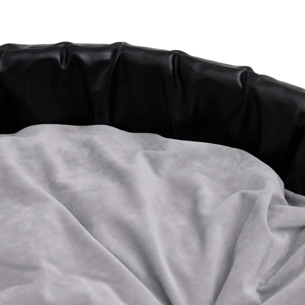 Cuccia per cani 69 x 59 x 19 cm peluche e similpelle nera 02_0043225