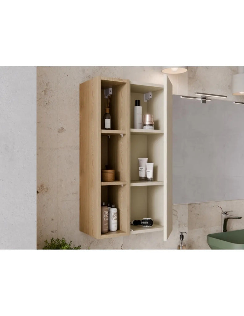Mobile da arredo NATURA – Aperto – Colore rovere chiaro – L20 x H80 cm - Da appendere
