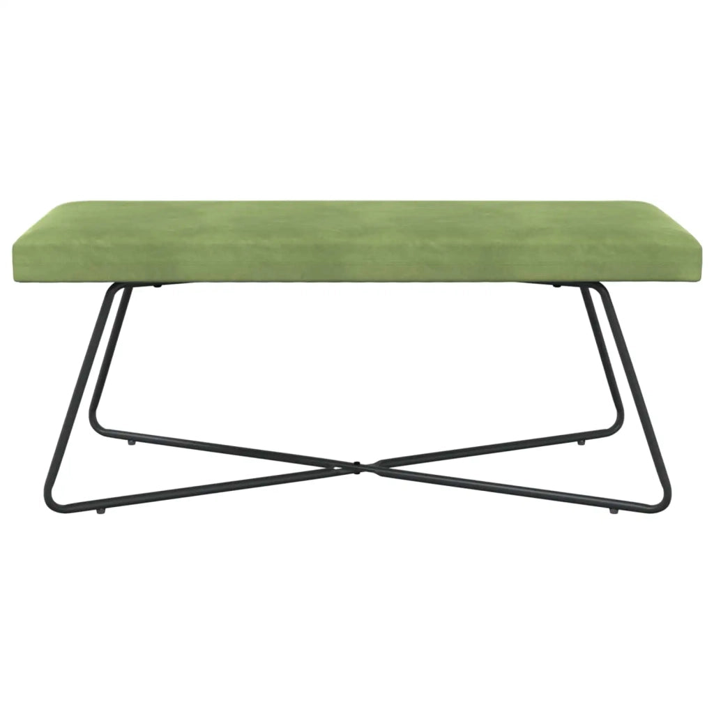 panchina Tinta unita Verde chiaro 110 x 40 x 45 cm Velluto 42038346