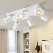 ZMH Faretto da soffitto 6 luci GU10 orientabili 330° moderni per cucina corridoio