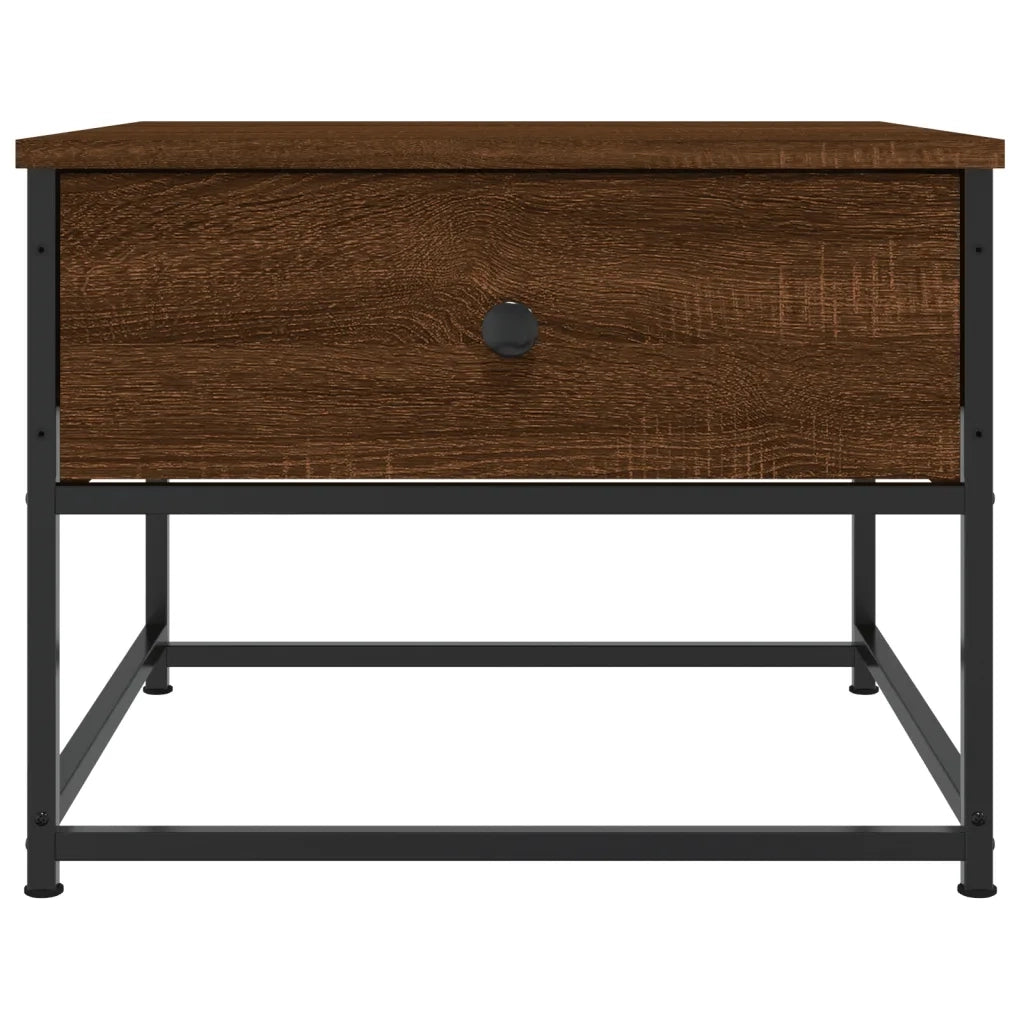 Tavolino da Salotto-Tavolino da soggiorno-Tavolo Rovere Marrone 51x51x40cm Legno Multistrato