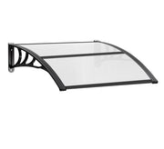 Pensilina Tettoia Modulare Tetto Copertura Porta Finestra Esterno Alveolare Trasparente - 100x80 Cm