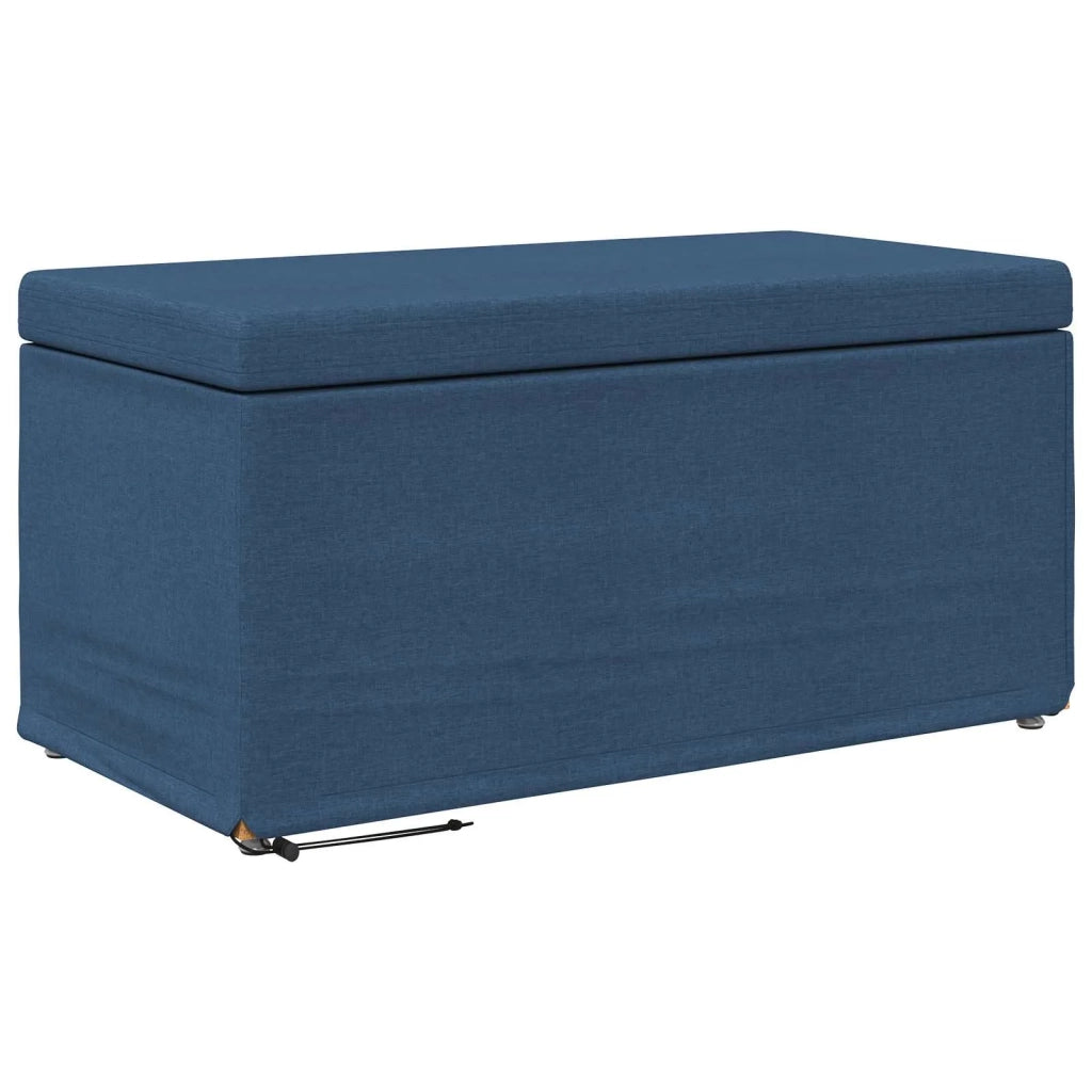 Pouf Blu 81 x 41 x 40 cm Tessuto e Legno Ingegnerizzato 876778
