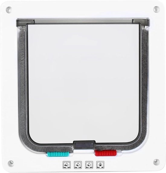 Porta gatto/porte cani per piccoli cani/gatti con chiusura a serraggio intelligente dimensione S/M/L bianco (M)