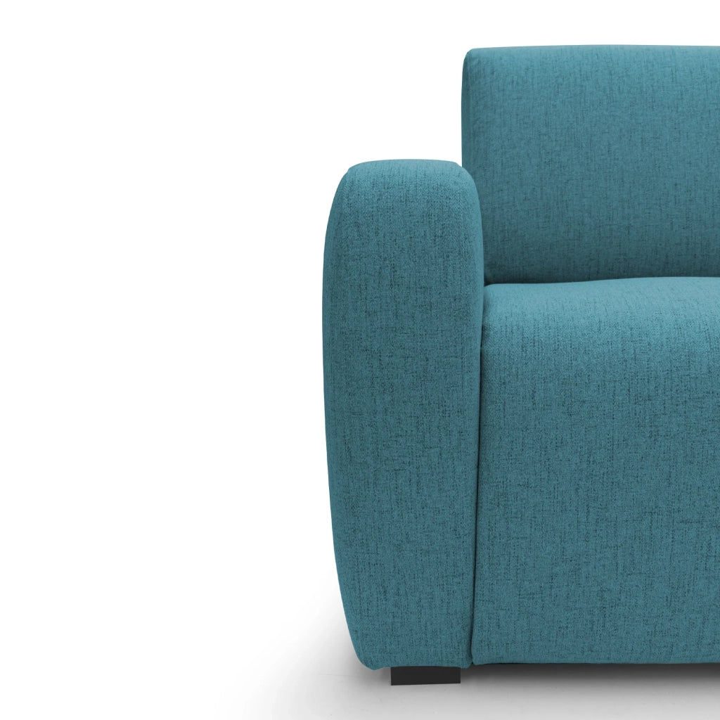 Duna Divano letto matrimoniale con materasso 20 cm in tessuto impermeabile T03 215 cm (mat. 160x197) azzurro