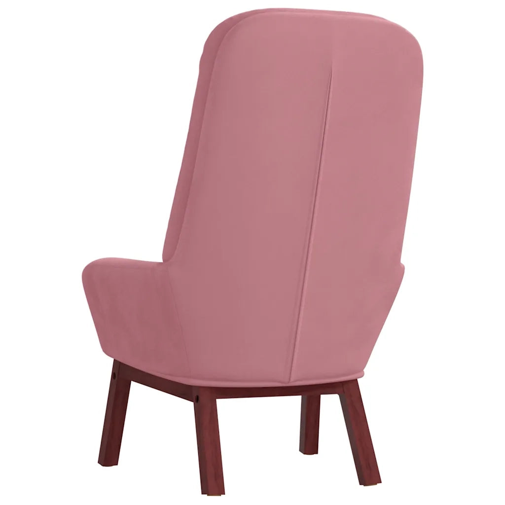 Poltrona | Sedia Relax Rosa in Velluto