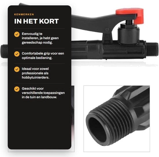 Manubrio per Aspiratore con Alta Qualità Poliammide - Aspiratore per Giardino - Pistola a Triggers - Bocchetta a Mano - Facile da Installare - Progetto Duraturo