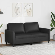 Divano a 2 Posti Nero 140 cm in Similpelle 359333