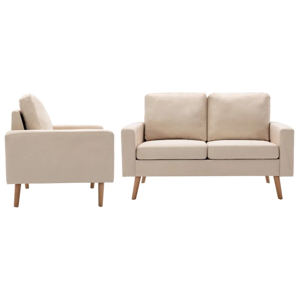 Set Divani 2 pz in Tessuto Cremacod mxl 72416