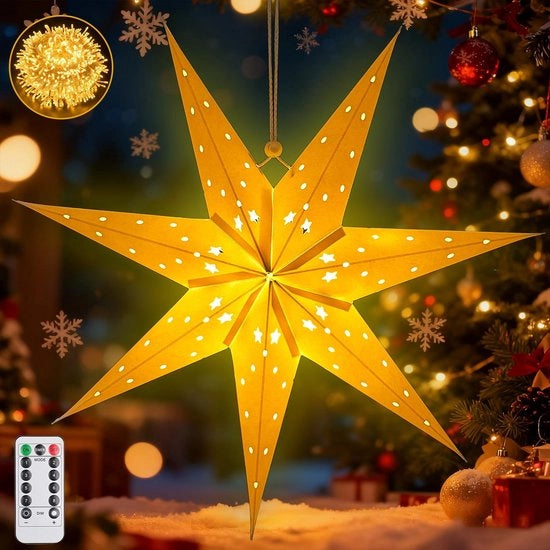 Luminaria LED a forma di stella per Natale 45 cm, Illuminabile e Appesa