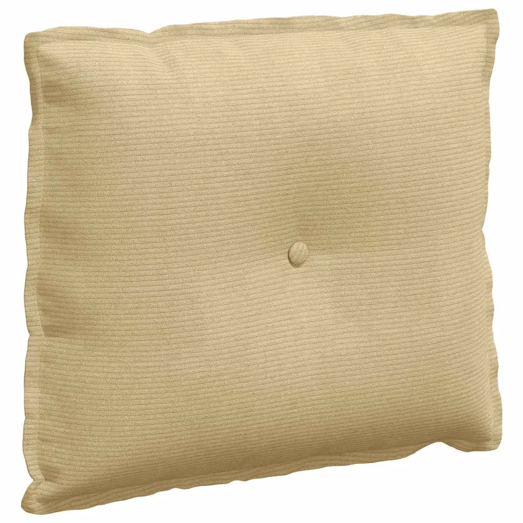 Cuscino per Schiena Grigio Verde 60 x 50 cm Tessuto in Cords 42014697