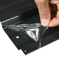 Set 12 Pannelli di Ricambio per Casette da Giardino 129x45 cm in Acciaio Zincato Grigio Scuro