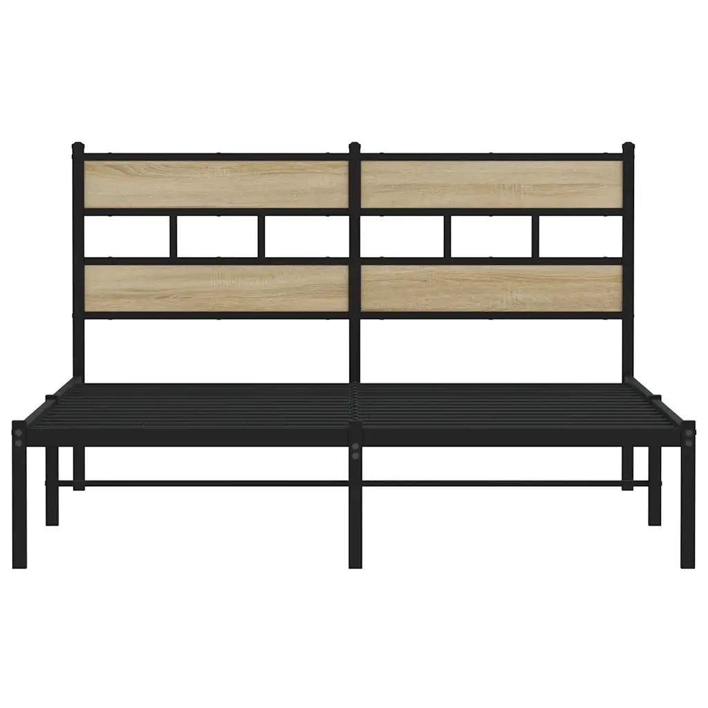 Giroletto senza Materaso in Metallo Rovere Sonoma 135x190 cm