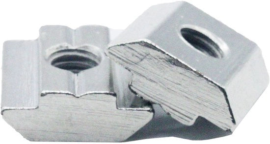 Serie B - Mozioni a Bucola Zavorranti - 10 Pezzi - Diametro del Filo 6 mm - Acciaio Verniciato - Dimensioni 20 x 19,7 x 10,5 mm - Adatti per Profili a Bucola 10 - Viti di Bloccaggio