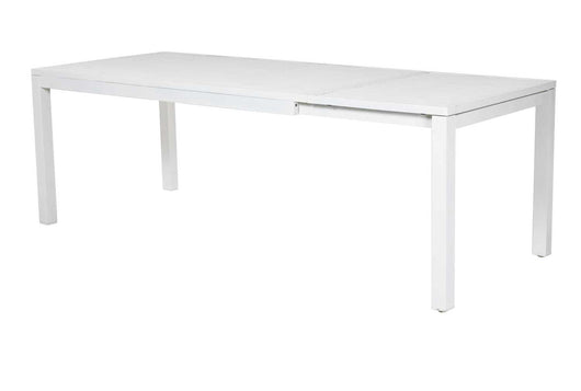 Tavolo Allungabile da Giardino 160/220x90xh76 cm in Alluminio New Boston Bianco