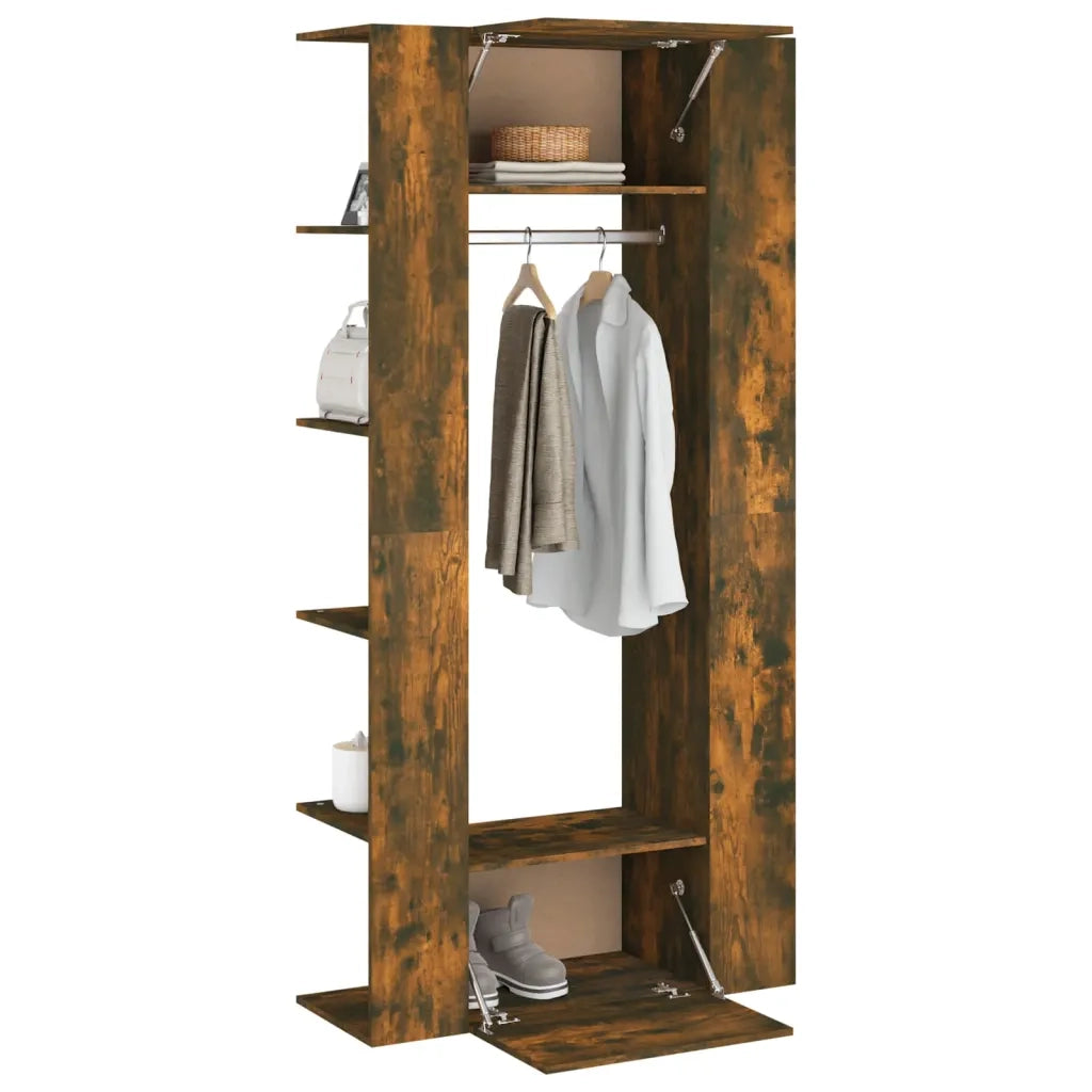 Mobili da Corridoio 2 pz Rovere Fumo in Legno Multistrato 3114179