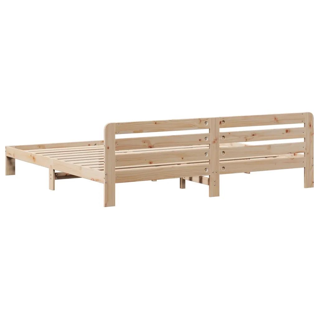 Letto senza Materasso 200x200 cm in Legno Massello di Pino