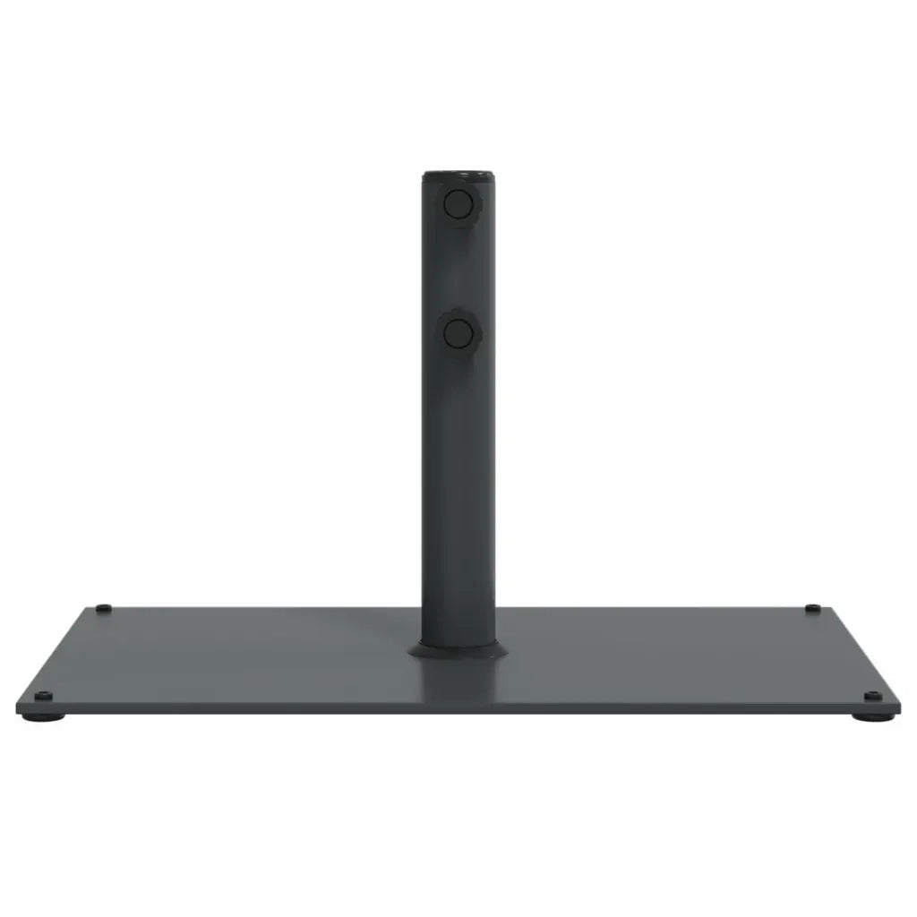 Base rettangolare per ombrellone 60,5 x 41 x 38 cm con 4 cuscinetti in ferro grigio scuro 02_0047478