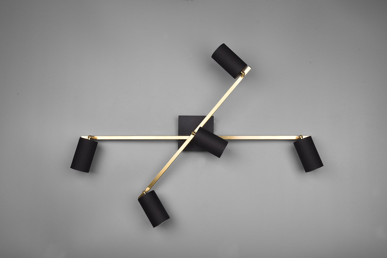 Plafoniera da Interno Attacco GU10 in Metallo Nero e oro