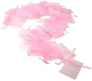 Confezioni di Organza - Sacchetti di Regalo per Feste - Rosa - Matrimoni e Compleanni - Ideali per Piccoli Doni - 50 Pezzi