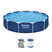 Trade Shop - Piscina  Fuori Terra Steel Pro Con Struttura Pompa Filtro ø 366 X 76 Cm Rotonda 56681 -