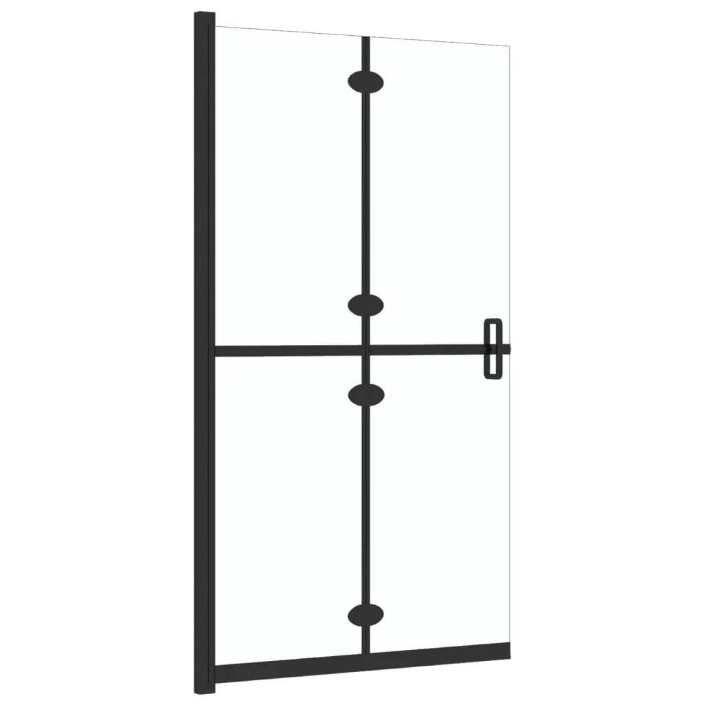 Parete doccia pieghevole divisorio per vasca da bagno accessorio per il bagno parete doccia per interni vetro ESG 110x190 cm trasparente 02_0002163