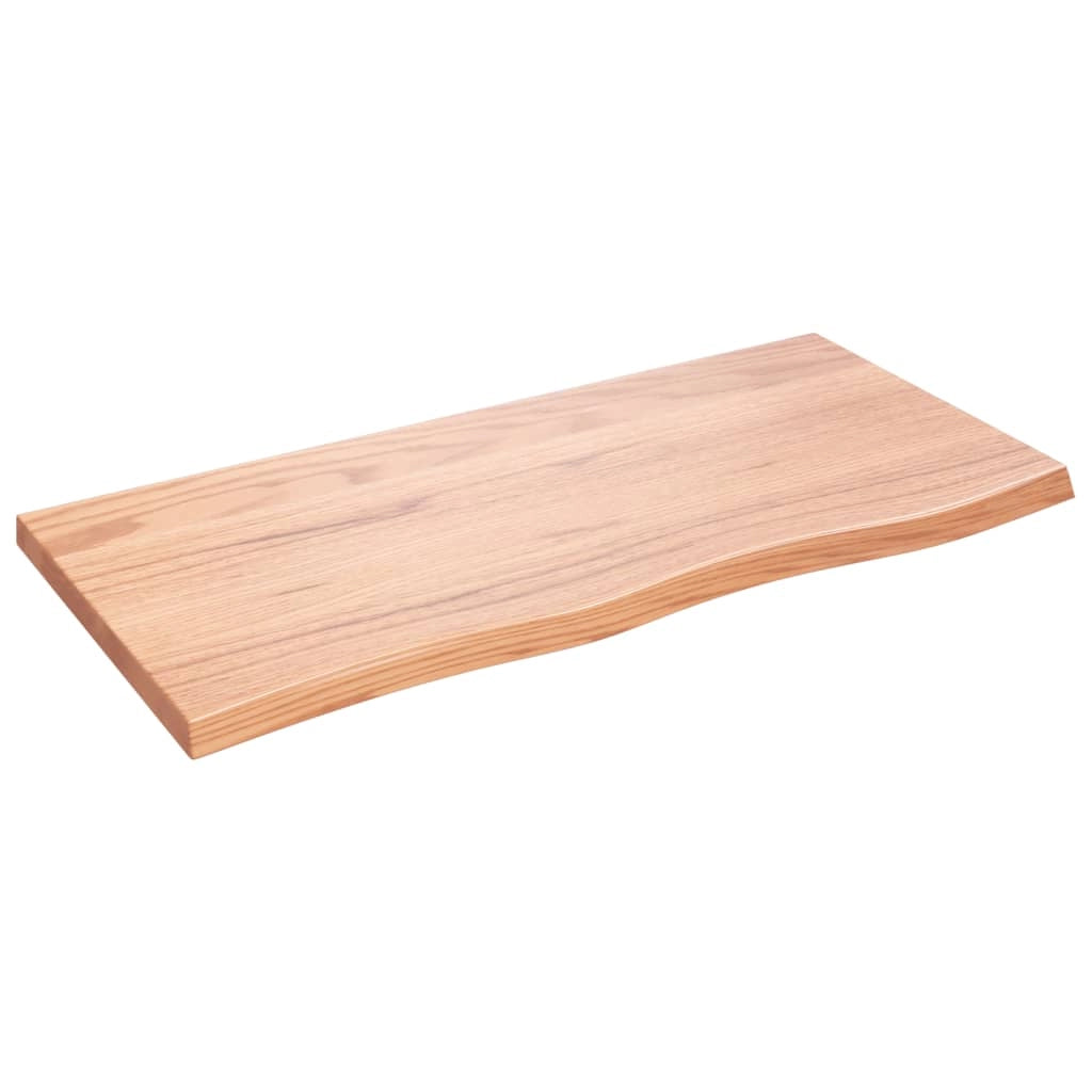 Piano Bagno Marrone 100x50x(2-4) cm Legno Massello Trattatocod mxl 119842
