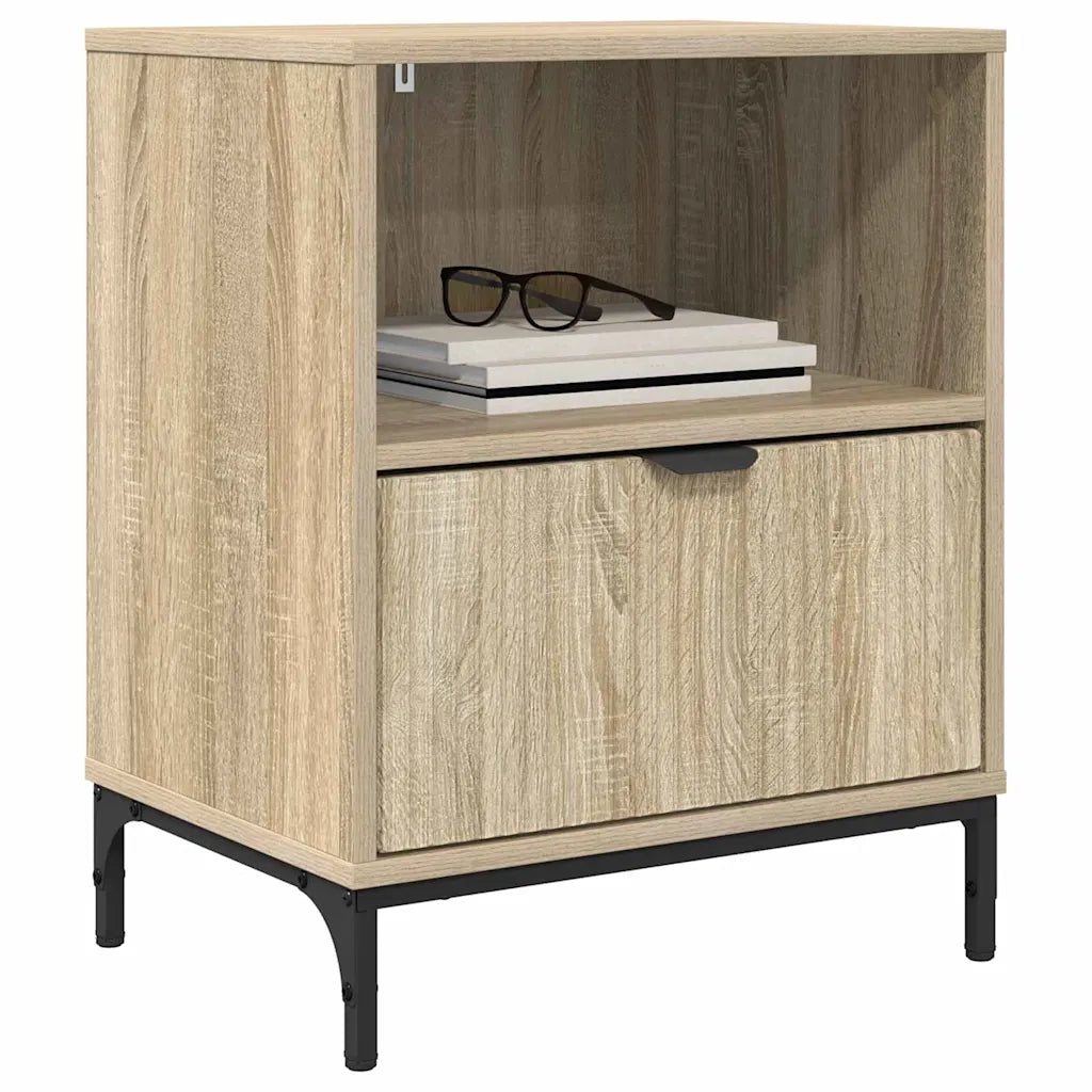 Set di 2 Comodini | Armadio da Notte | Mobiletto da notte rovere sonoma 49 x 36 x 61 cm