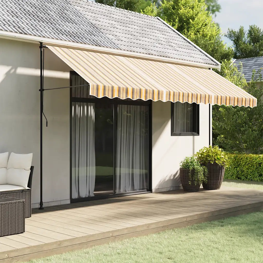 Tessuto di Ricambio per Tenda Strisce Multicolore 4,5x3 m 367738